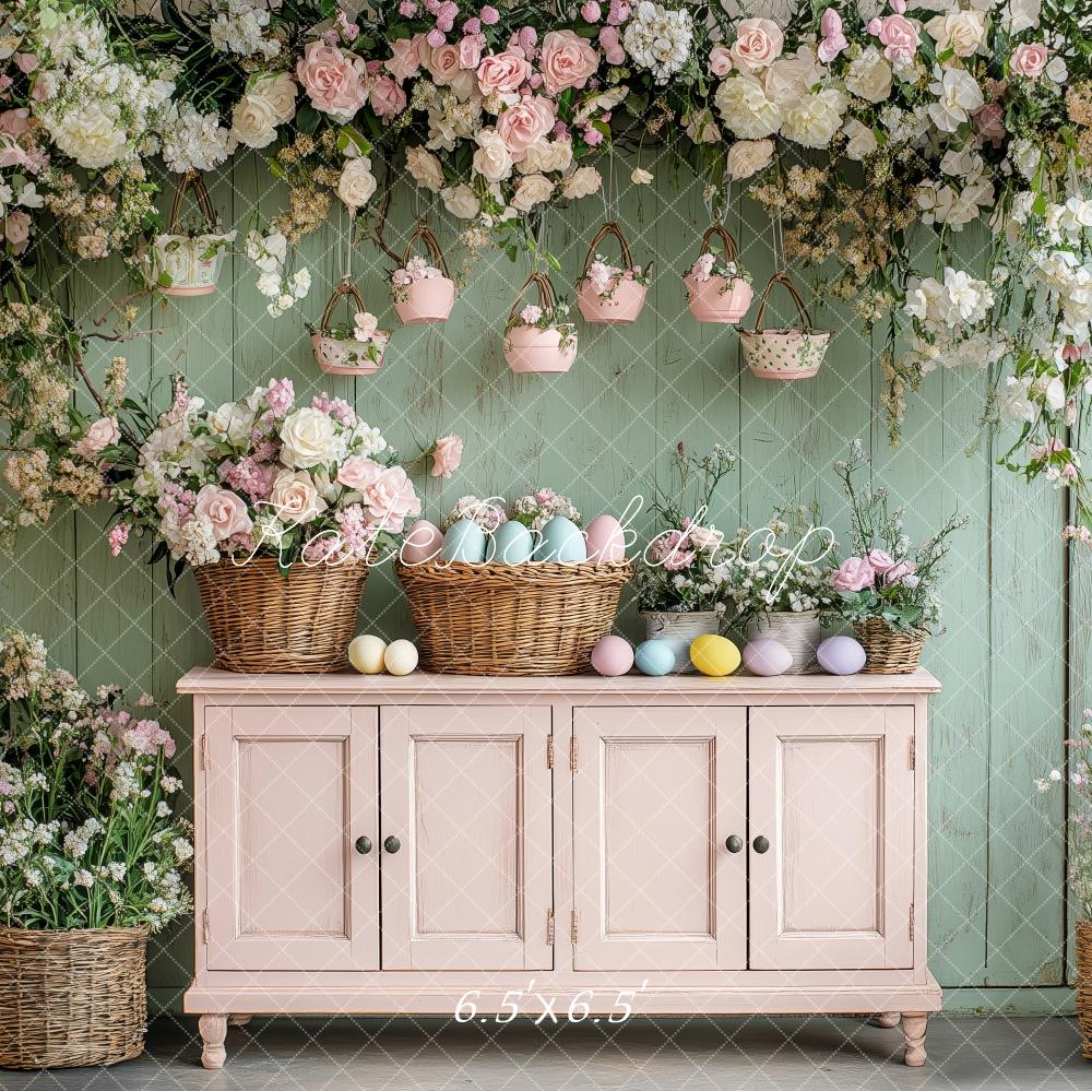 Kate Easter Floral Egg Cabinet Backdrop Designed by Patty Robert -UK