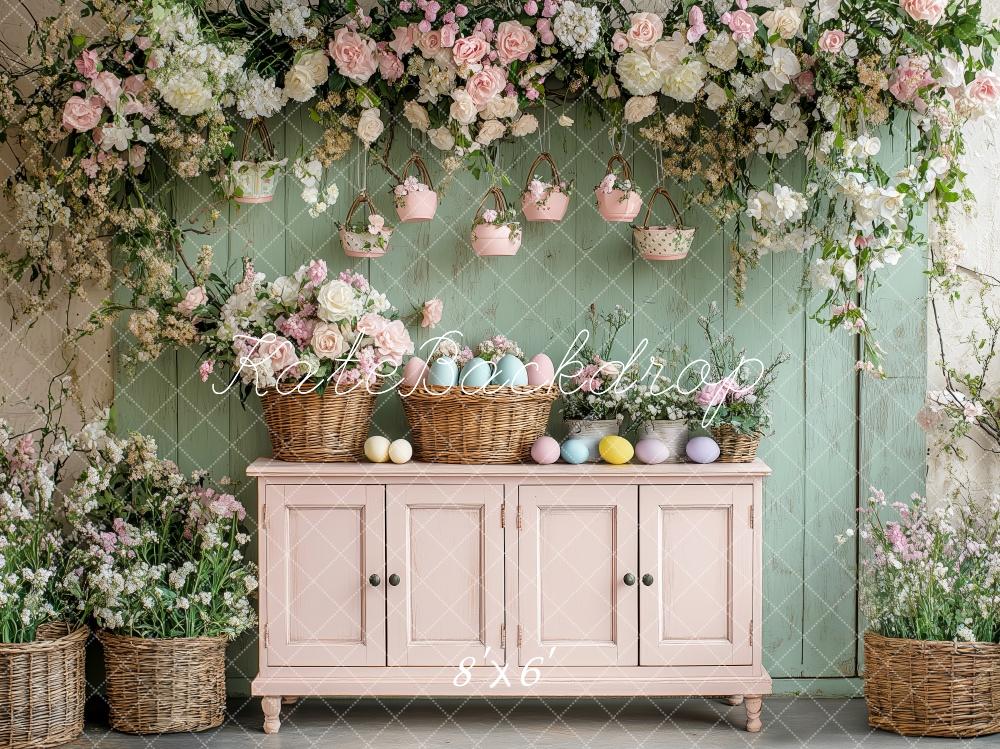 Kate Easter Floral Egg Cabinet Backdrop Designed by Patty Robert -UK
