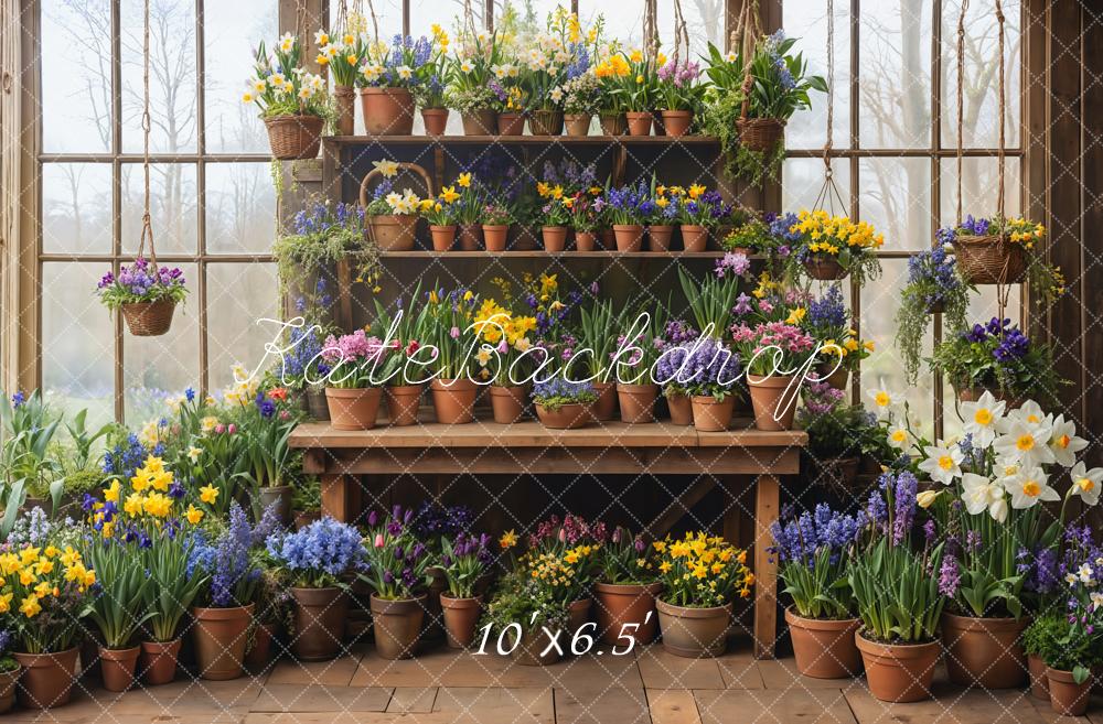 Kate Spring Flower Window Garden Backdrop Designed by Emetselch -UK