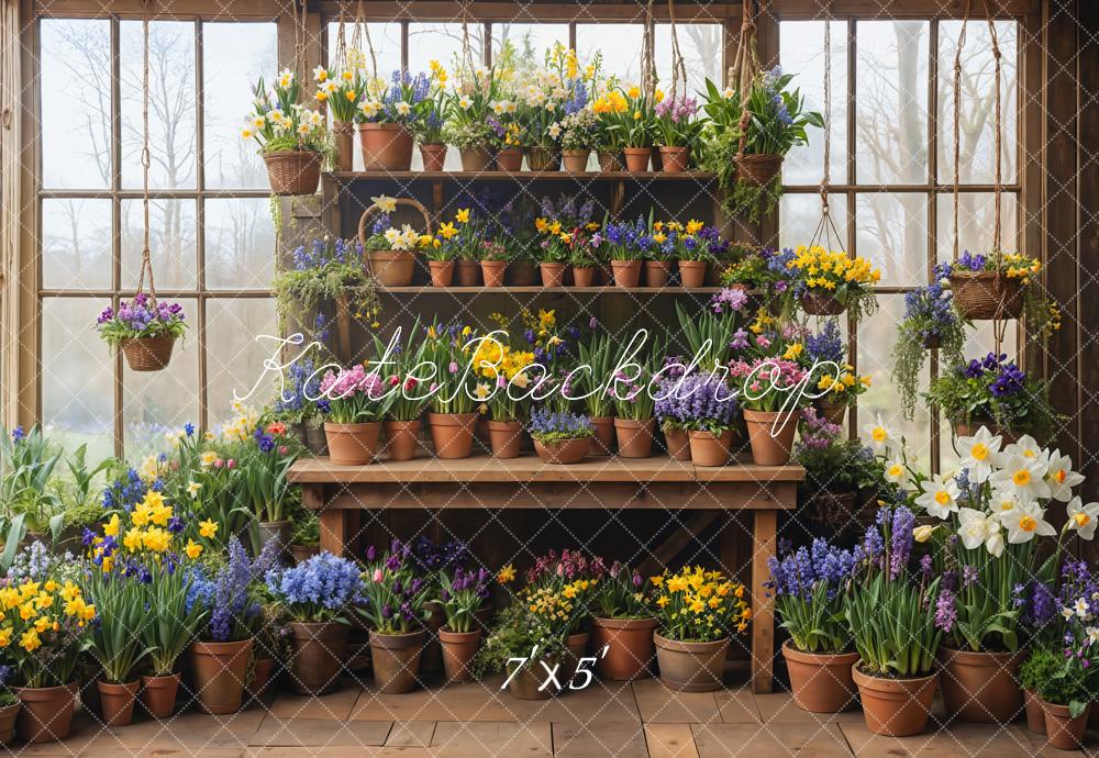 Kate Spring Flower Window Garden Backdrop Designed by Emetselch -UK