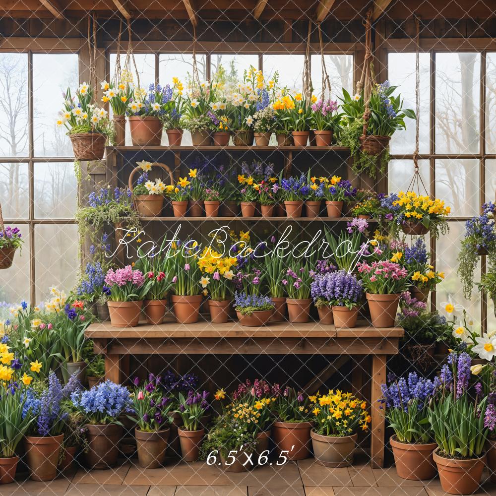 Kate Spring Flower Window Garden Backdrop Designed by Emetselch -UK