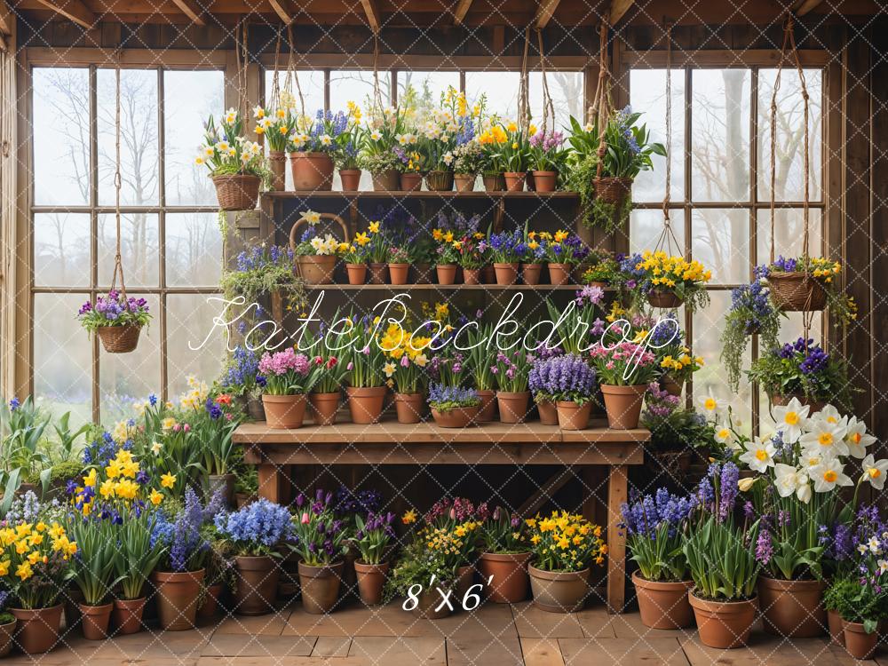 Kate Spring Flower Window Garden Backdrop Designed by Emetselch -UK