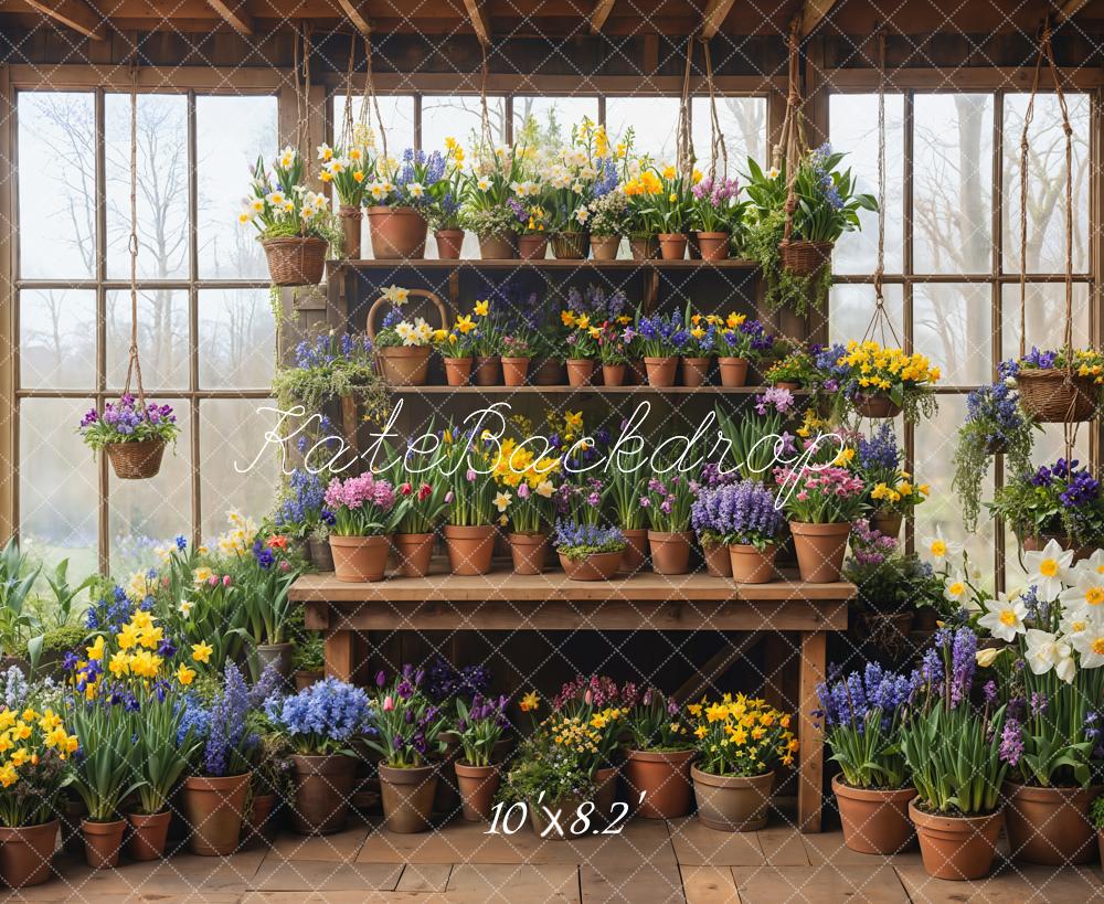 Kate Spring Flower Window Garden Backdrop Designed by Emetselch -UK