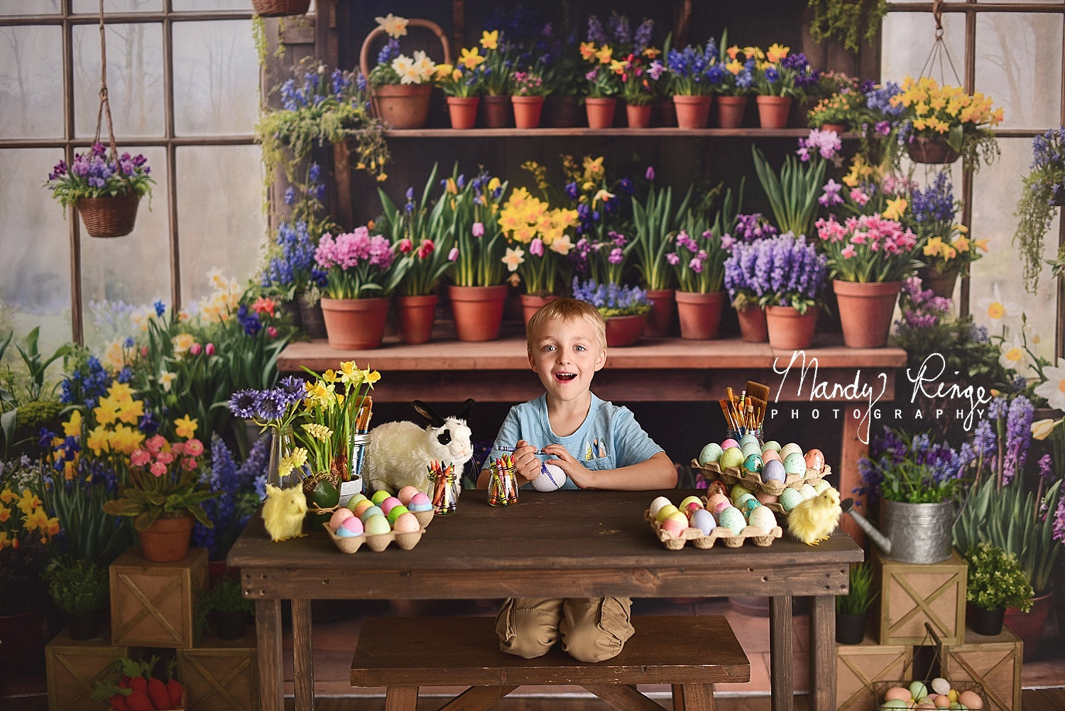 Kate Spring Flower Window Garden Backdrop Designed by Emetselch -UK