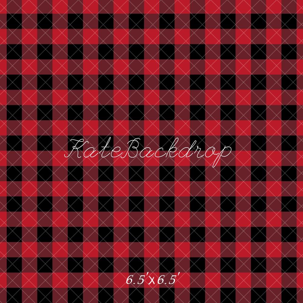 Kate Red Plaid Pattern Backdrop Designed by Mandy Ringe Photography -UK