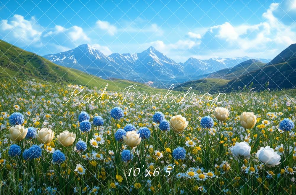 Kate Spring Mountain Wildflower Backdrop Designed by Mini MakeBelieve -UK