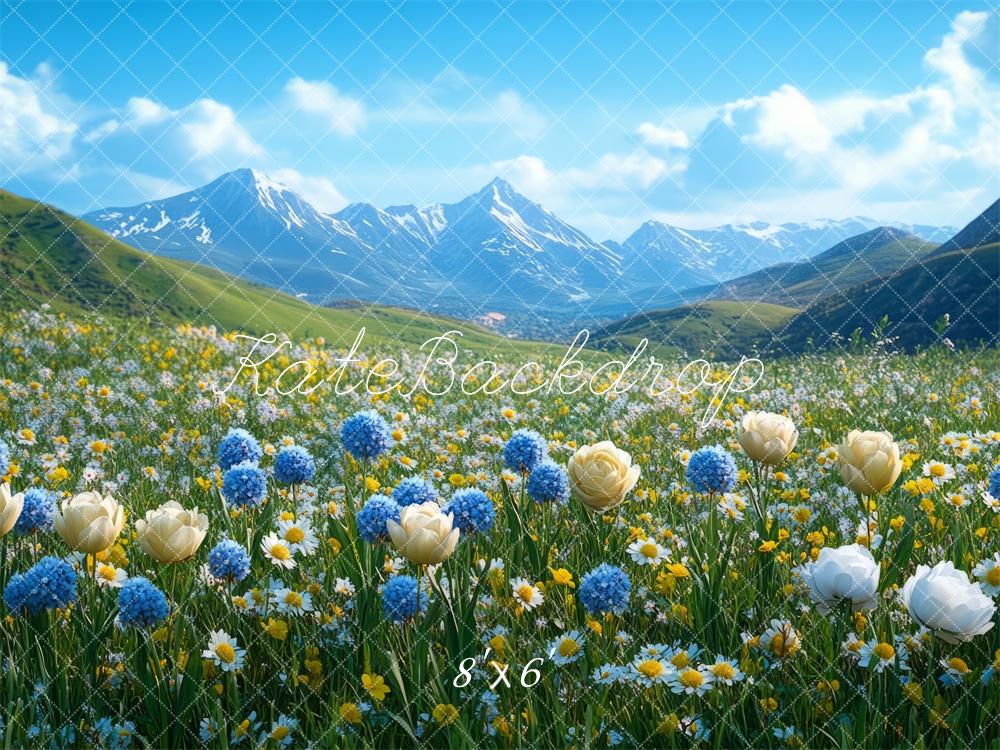 Kate Spring Mountain Wildflower Backdrop Designed by Mini MakeBelieve -UK