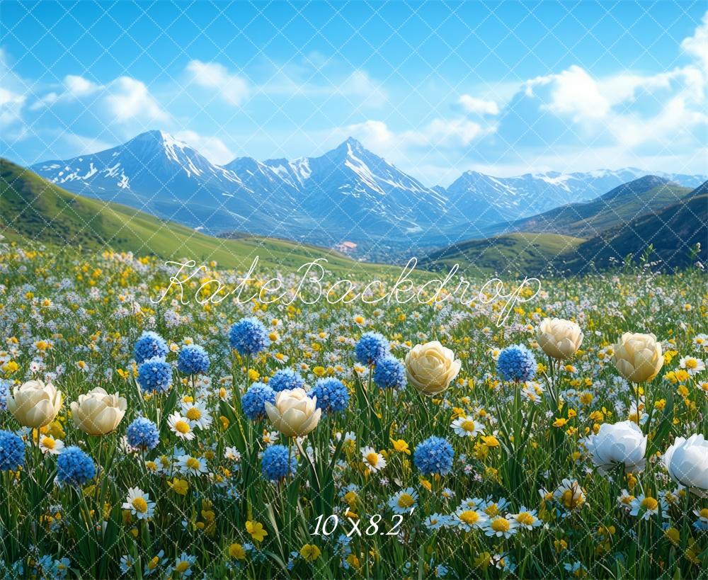 Kate Spring Mountain Wildflower Backdrop Designed by Mini MakeBelieve -UK