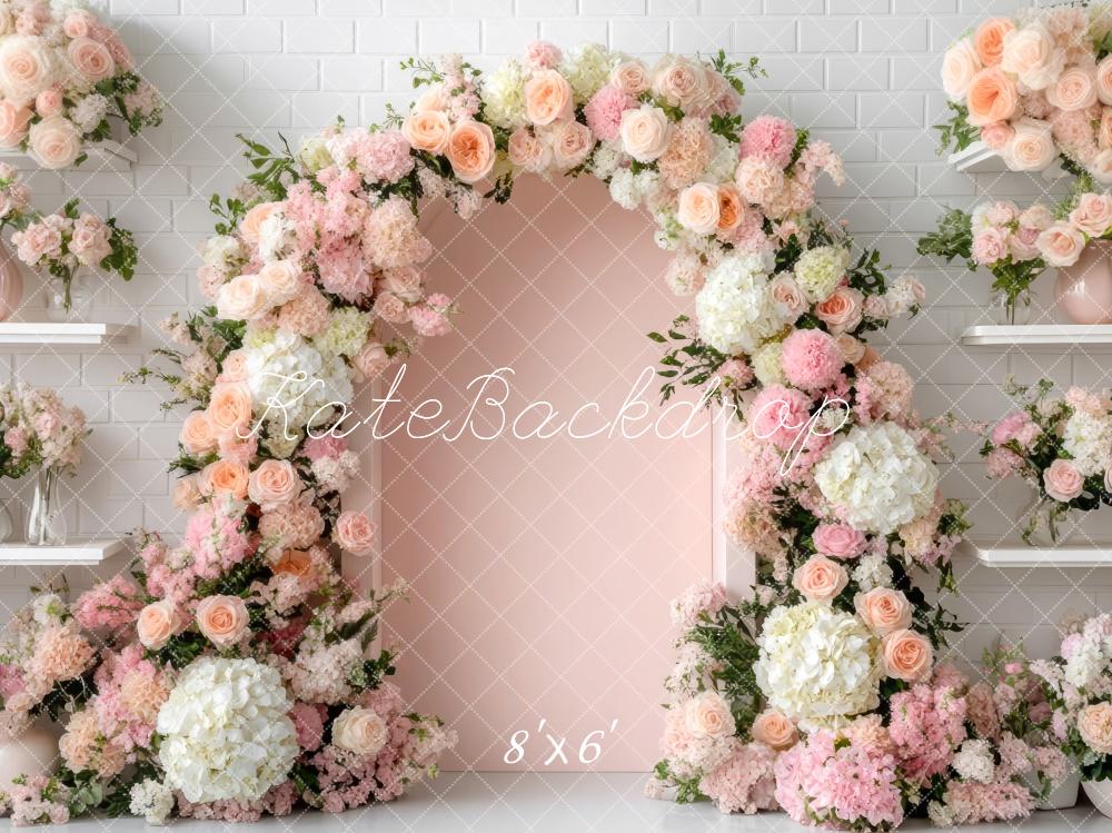 Kate Spring Flower Arch Pink Backdrop Designed by Mini MakeBelieve -UK