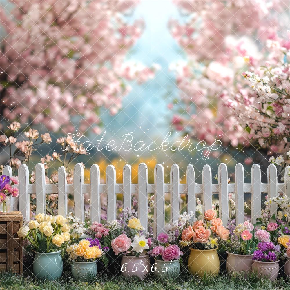 On Sale Kate Spring Floral Fence Backdrop Designed by Mini MakeBelieve -UK