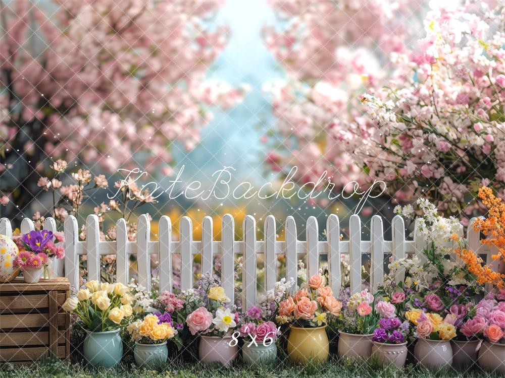 On Sale Kate Spring Floral Fence Backdrop Designed by Mini MakeBelieve -UK