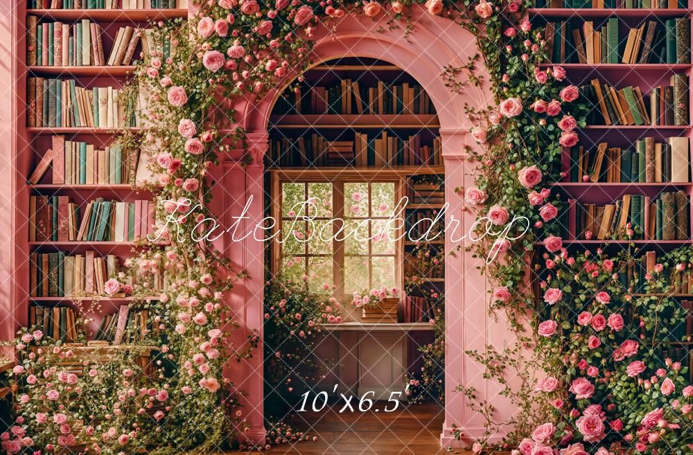 On Sale Kate Spring Back To School Floral Arch Library Backdrop Designed by Emetselch -UK
