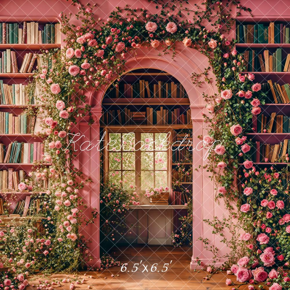 On Sale Kate Spring Back To School Floral Arch Library Backdrop Designed by Emetselch -UK
