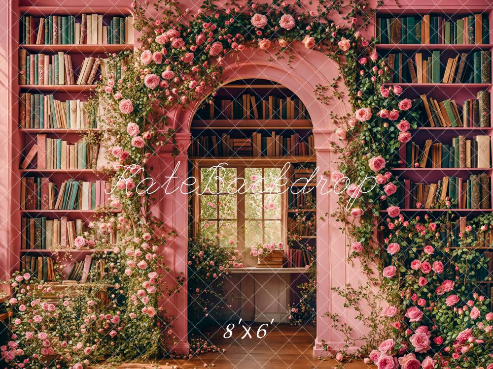 On Sale Kate Spring Back To School Floral Arch Library Backdrop Designed by Emetselch -UK