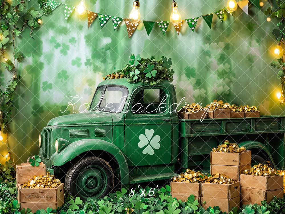 Kate St. Patrick's Day Shamrock Truck Backdrop Designed by Emetselch -UK