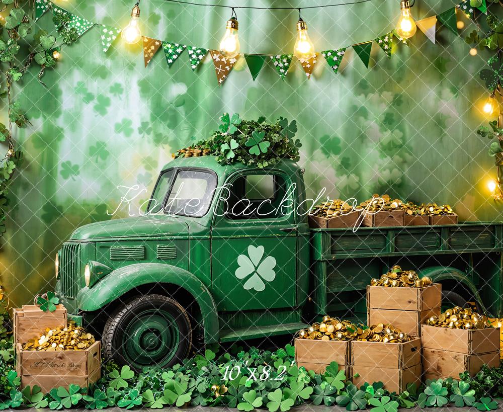Kate St. Patrick's Day Shamrock Truck Backdrop Designed by Emetselch -UK