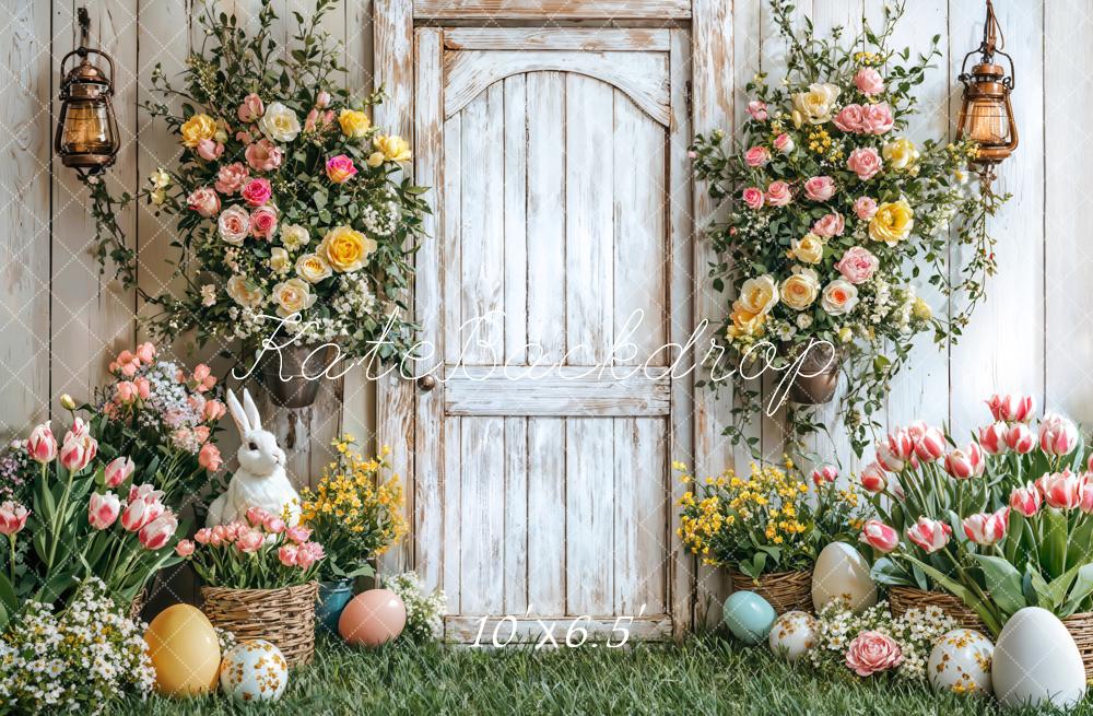 On Sale Kate Easter Bunny Flower Basket Door Backdrop Designed by Emetselch -UK