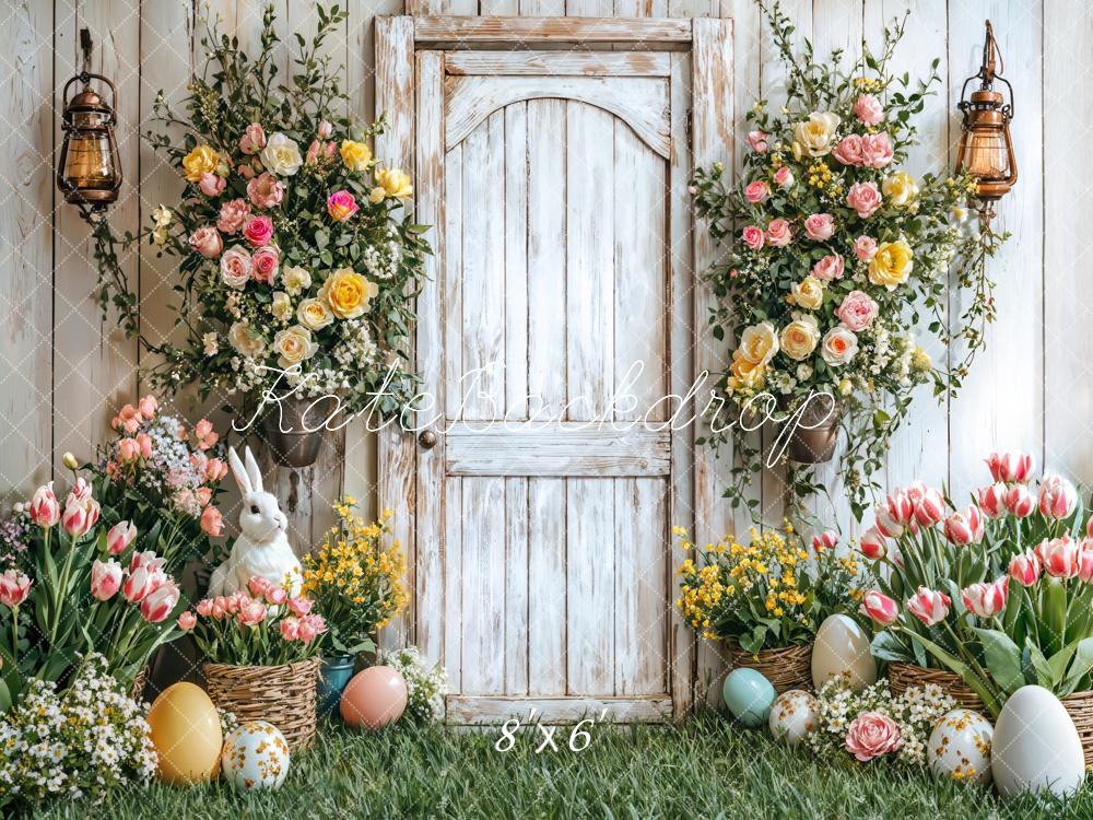 On Sale Kate Easter Bunny Flower Basket Door Backdrop Designed by Emetselch -UK