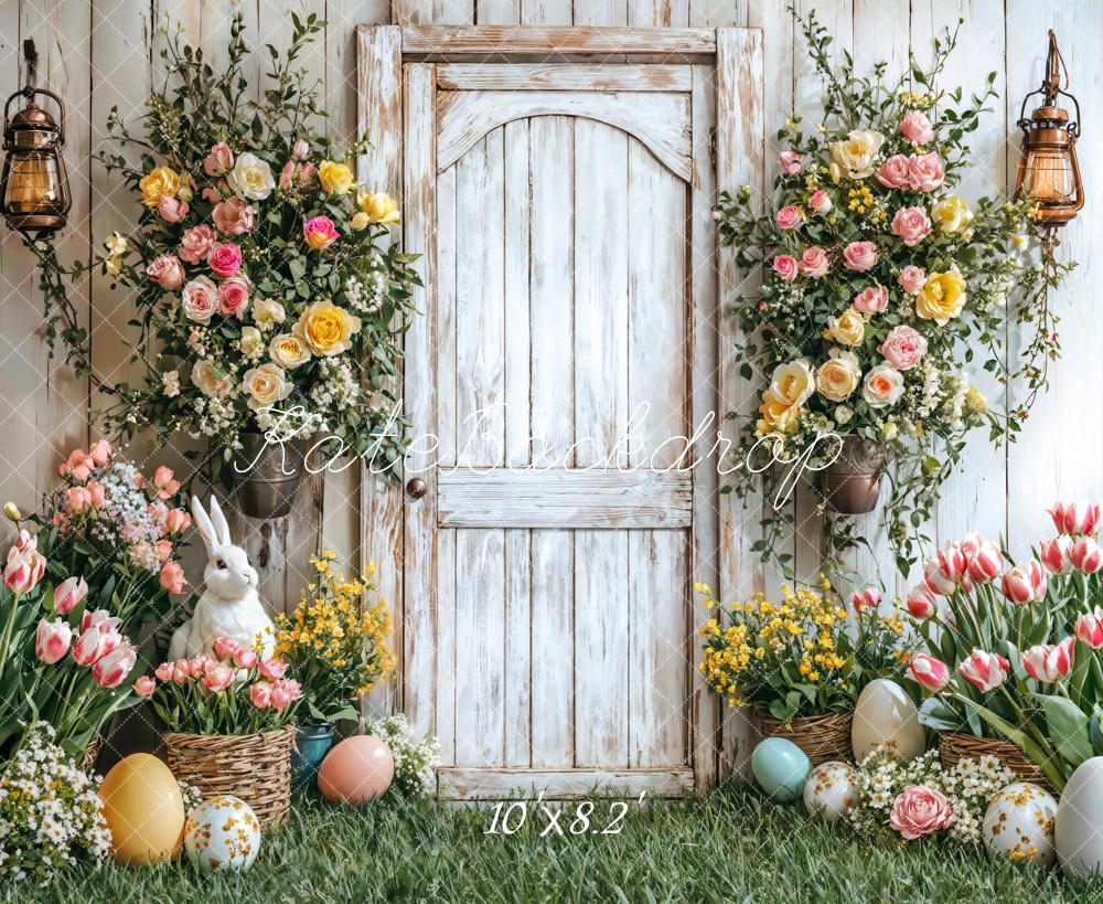 On Sale Kate Easter Bunny Flower Basket Door Backdrop Designed by Emetselch -UK