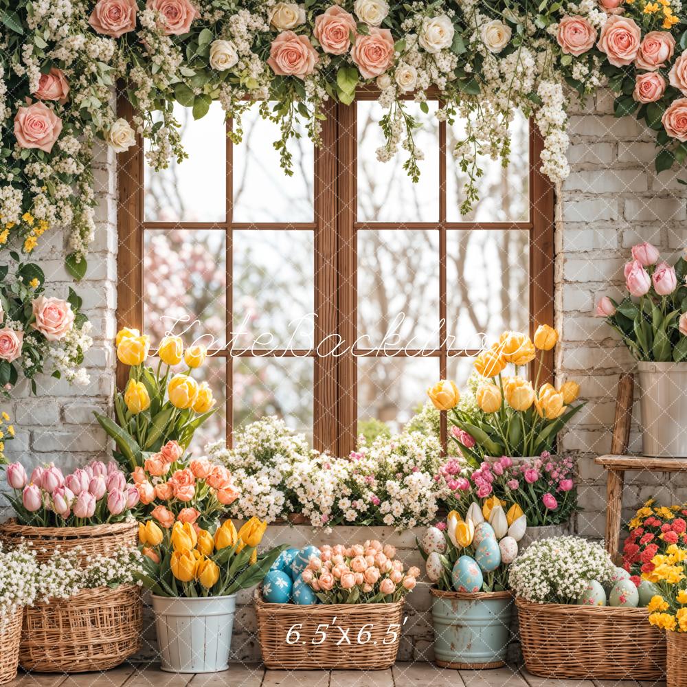Kate Easter Floral Arch Spring Window Backdrop Designed by Emetselch