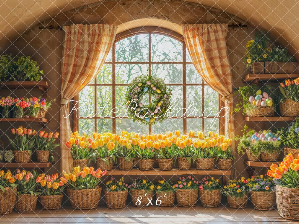 Kate Spring Tulip Easter Window Backdrop Designed by Emetselch -UK