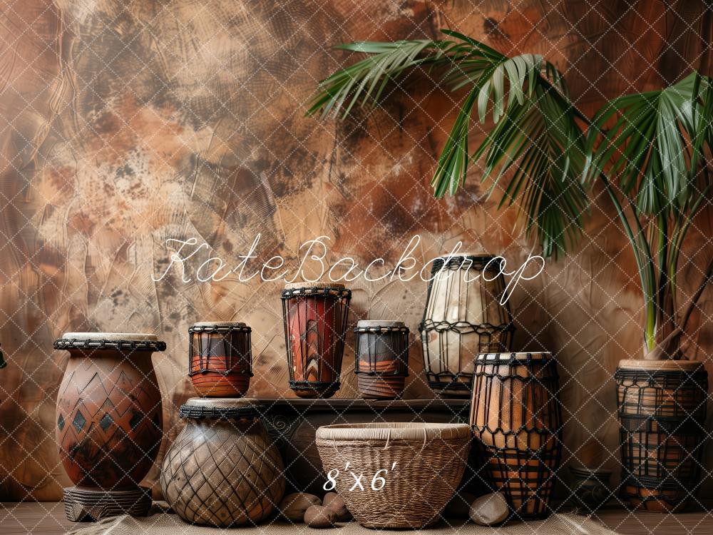 Kate Tropical African Pottery Backdrop Designed by Patty Robert -UK