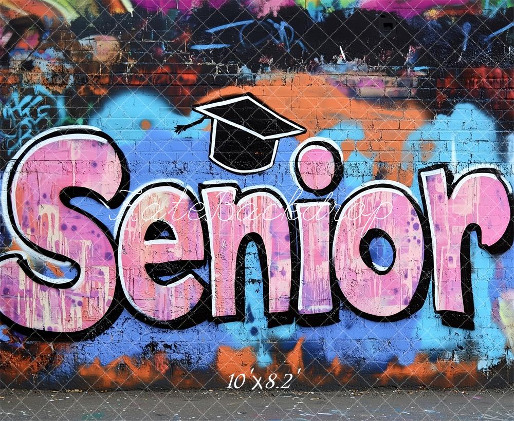 Kate Senior Graffiti Wall Graduation Backdrop Designed by Patty Robert -UK