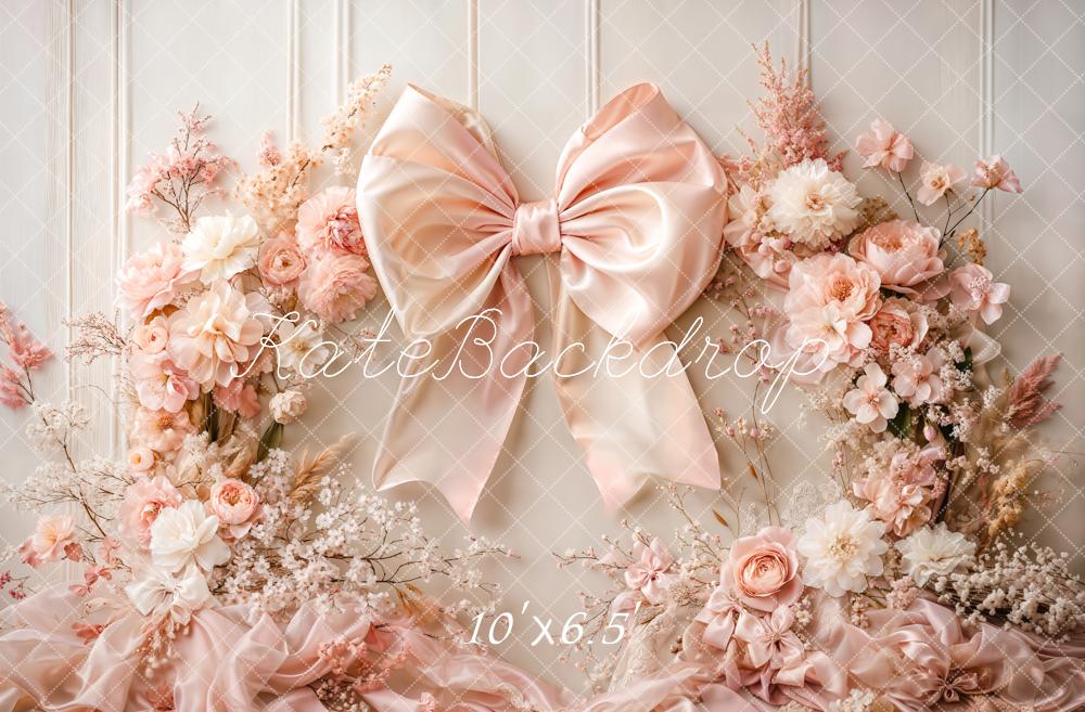 On Sale Kate Floral Arch Pink Big Bow Backdrop Designed by Emetselch -UK