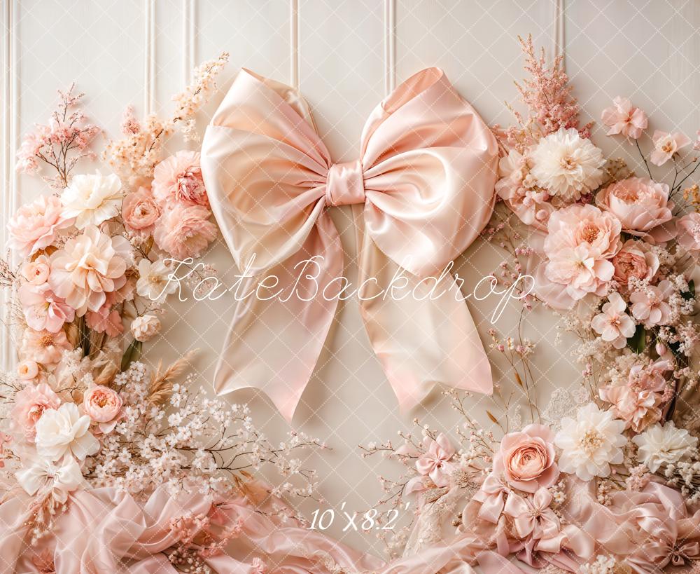 On Sale Kate Floral Arch Pink Big Bow Backdrop Designed by Emetselch -UK