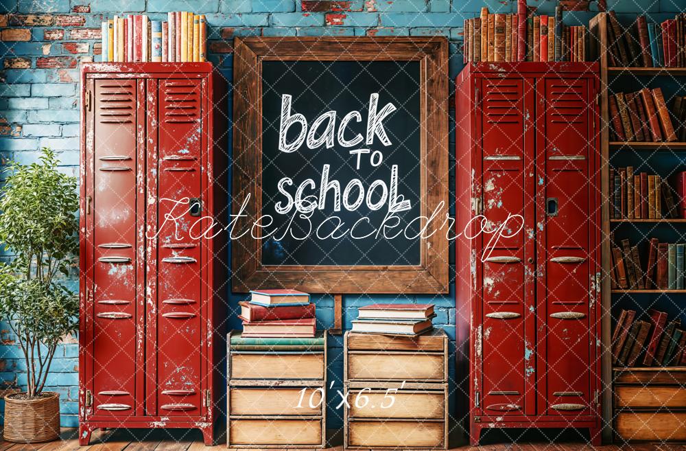 Kate Back to School Chalkboard Locker Backdrop Designed by Emetselch -UK