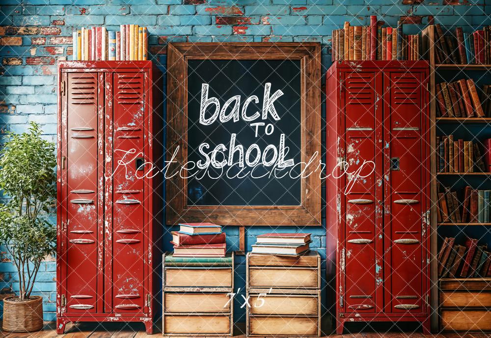 Kate Back to School Chalkboard Locker Backdrop Designed by Emetselch -UK