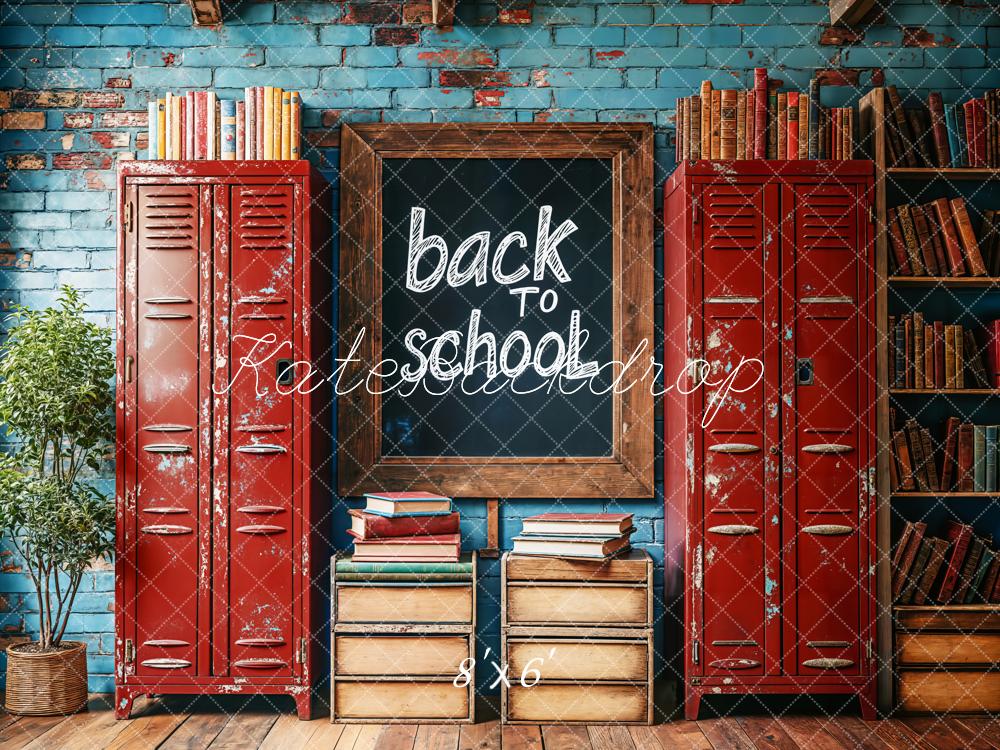 Kate Back to School Chalkboard Locker Backdrop Designed by Emetselch -UK