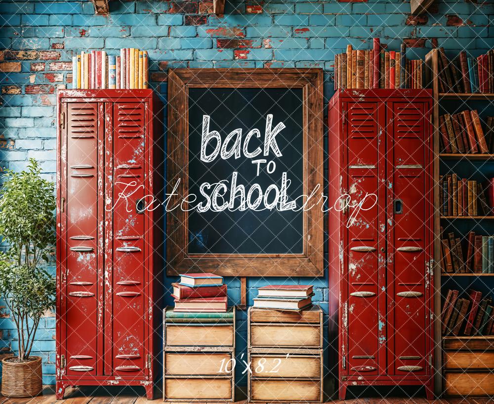 Kate Back to School Chalkboard Locker Backdrop Designed by Emetselch -UK