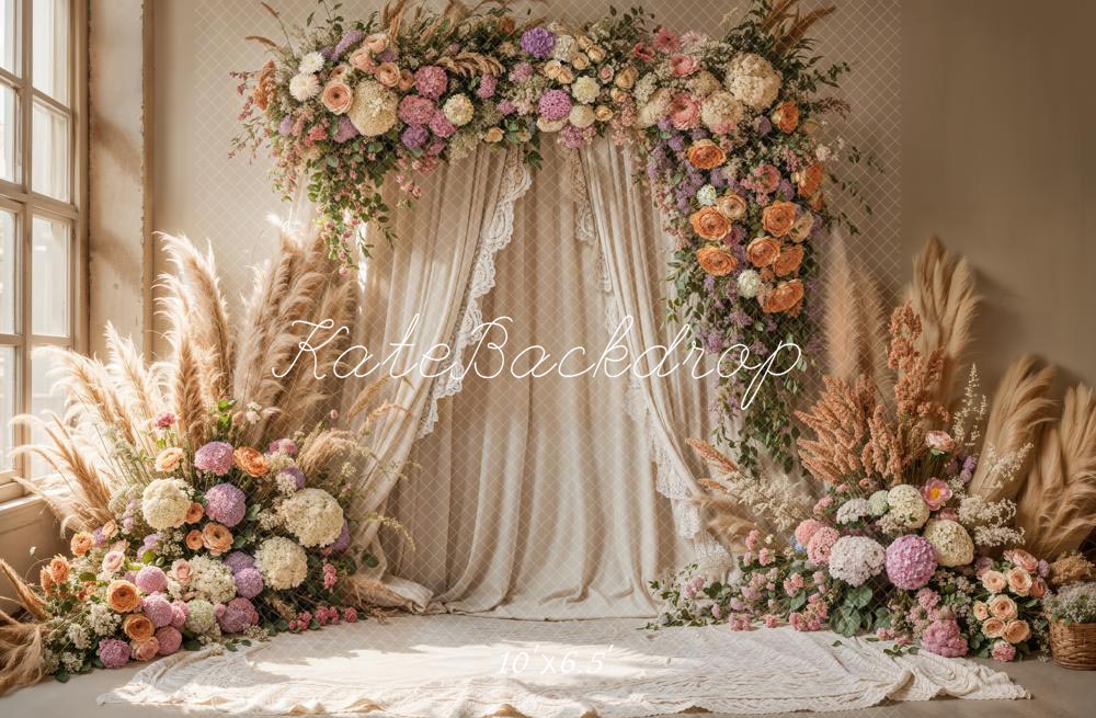 On Sale Kate Boho Flower Arch Draped Wedding Backdrop Designed by Emetselch -UK