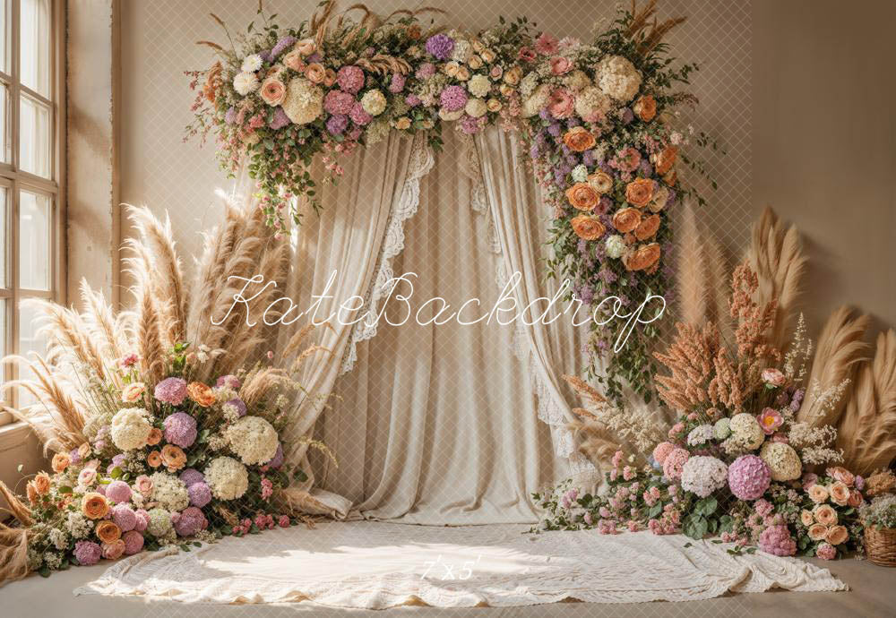 On Sale Kate Boho Flower Arch Draped Wedding Backdrop Designed by Emetselch -UK