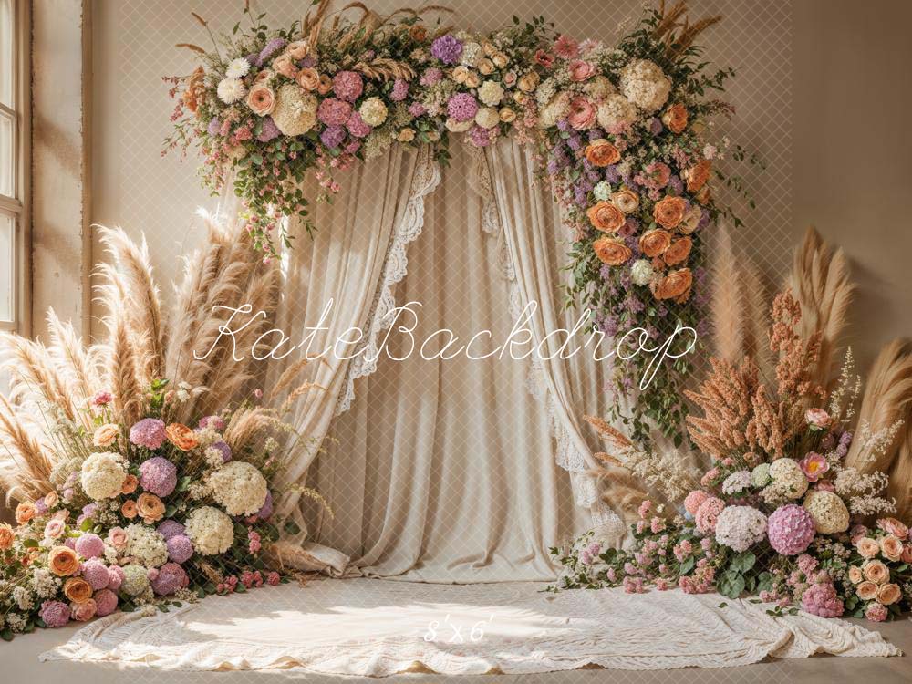 On Sale Kate Boho Flower Arch Draped Wedding Backdrop Designed by Emetselch -UK