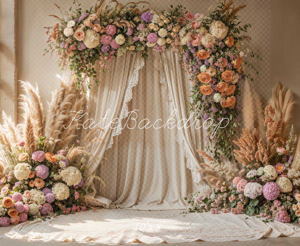 On Sale Kate Boho Flower Arch Draped Wedding Backdrop Designed by Emetselch -UK