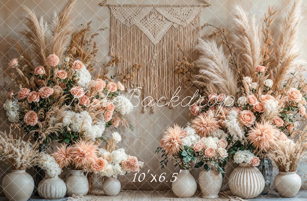 Kate Boho Floral Macrame Backdrop Designed by Emetselch -UK