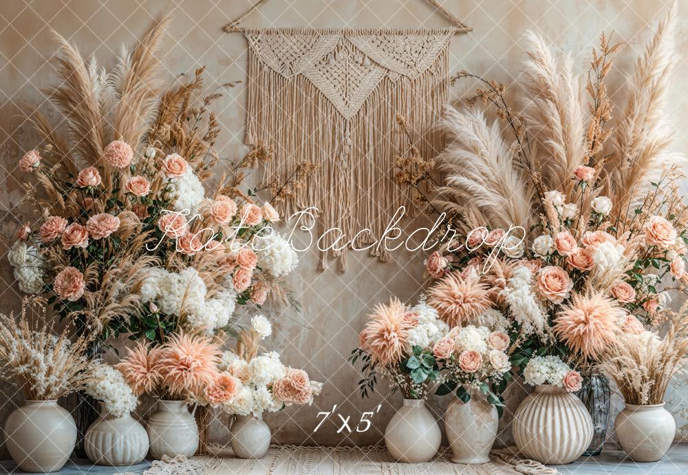 Kate Boho Floral Macrame Backdrop Designed by Emetselch -UK
