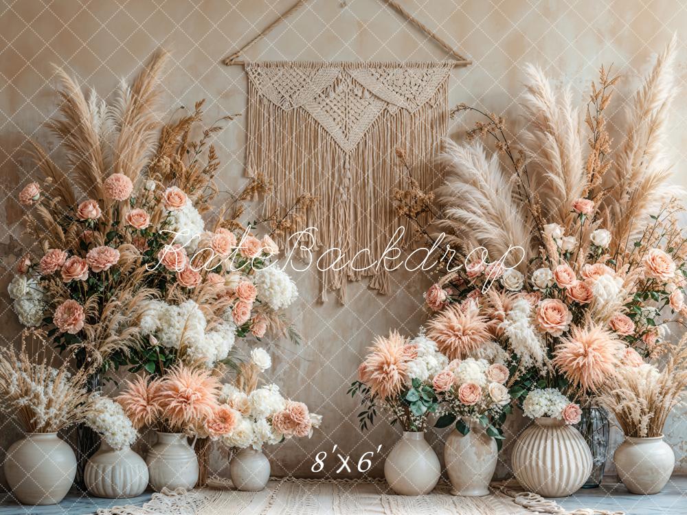 Kate Boho Floral Macrame Backdrop Designed by Emetselch -UK