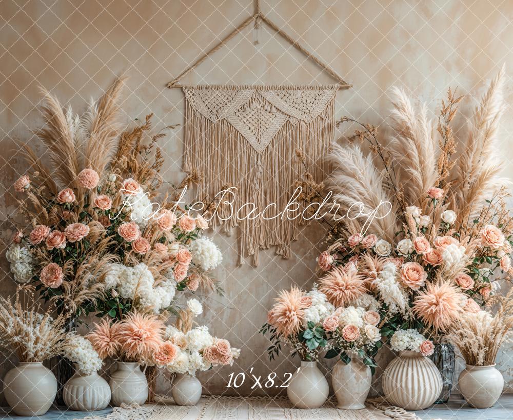 Kate Boho Floral Macrame Backdrop Designed by Emetselch -UK