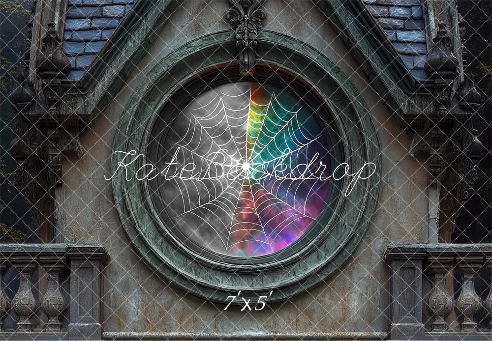 Kate Halloween Exterior Spider Web Window Backdrop Designed by Mini MakeBelieve