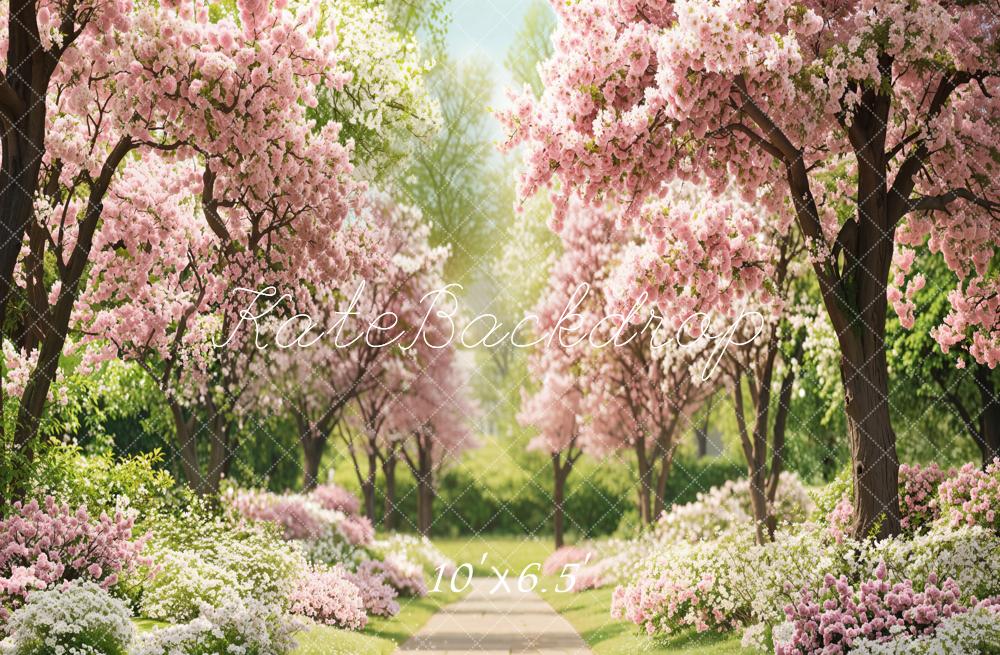 Kate Spring Cherry Blossom Pathway Backdrop Designed by Emetselch -UK