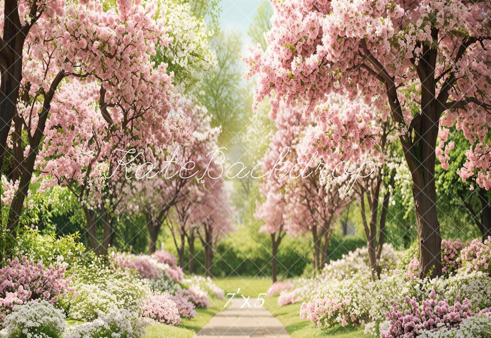 Kate Spring Cherry Blossom Pathway Backdrop Designed by Emetselch -UK