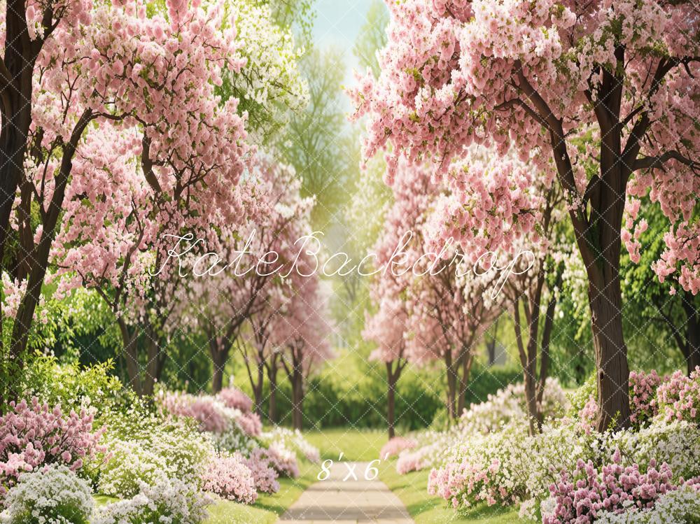 Kate Spring Cherry Blossom Pathway Backdrop Designed by Emetselch -UK