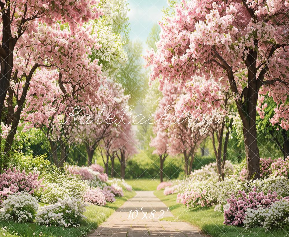 Kate Spring Cherry Blossom Pathway Backdrop Designed by Emetselch -UK