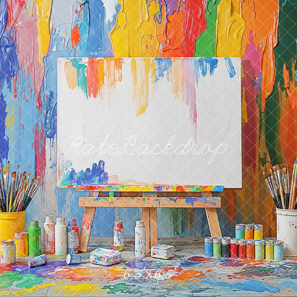 Kate Colorful Art Back to School Backdrop Designed by Emetselch -UK