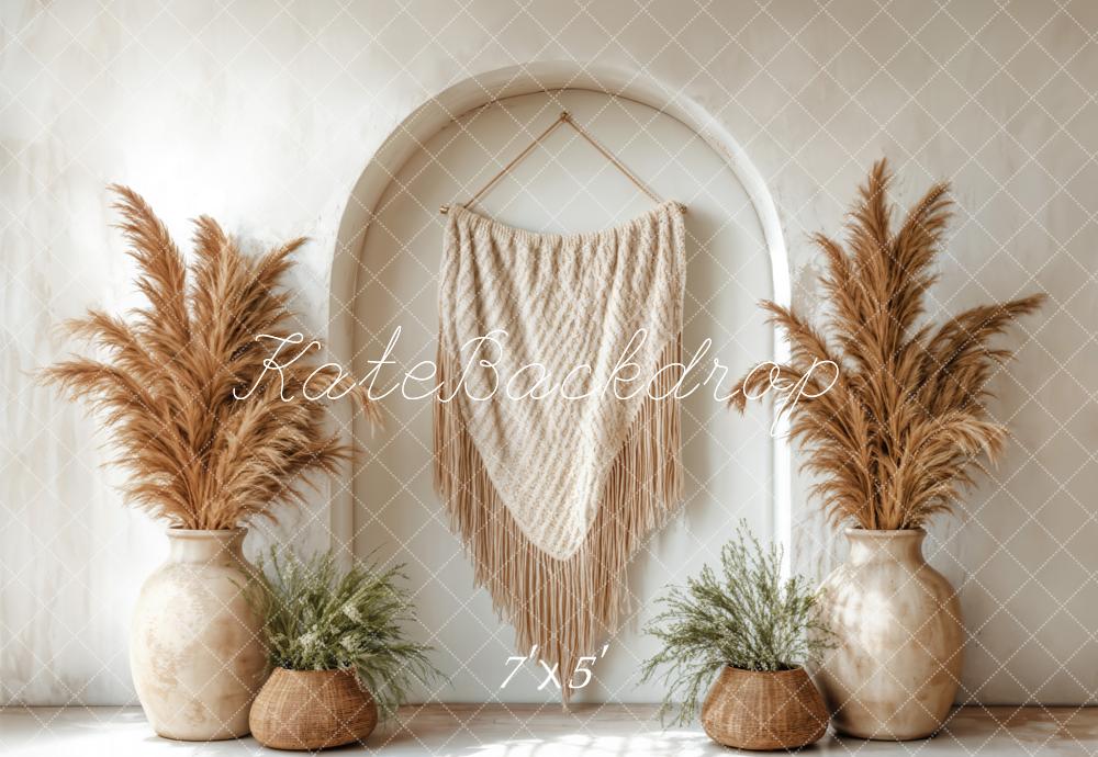 Kate Boho Pampas Arch Vase Backdrop Designed by Emetselch -UK