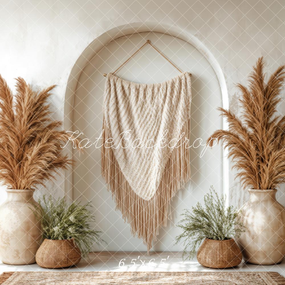 Kate Boho Pampas Arch Vase Backdrop Designed by Emetselch -UK