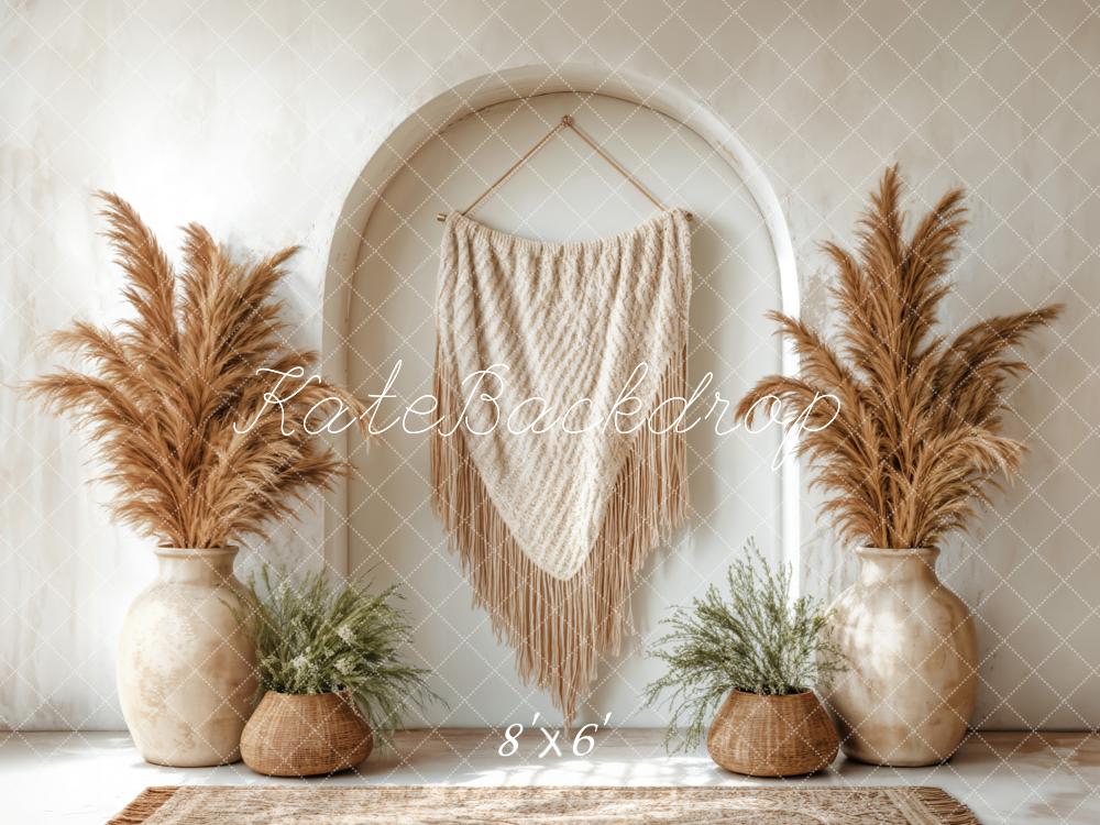 Kate Boho Pampas Arch Vase Backdrop Designed by Emetselch -UK